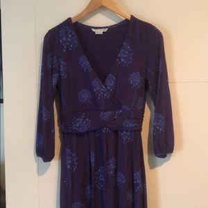 Boden Purple Edie Wrap Dress